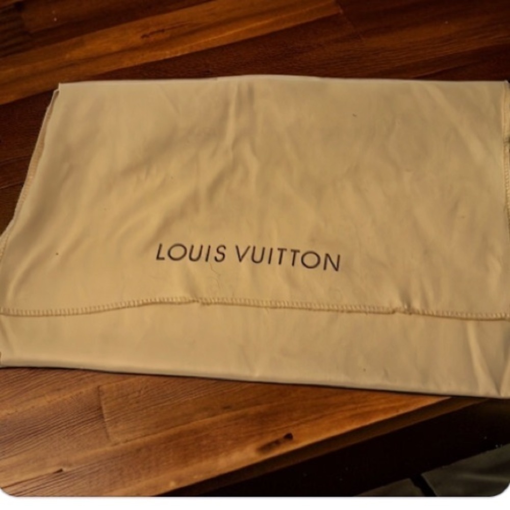 LOUIS VUITTON 18” Dust Bag Fold Over Canvas Cotton Beige Bag